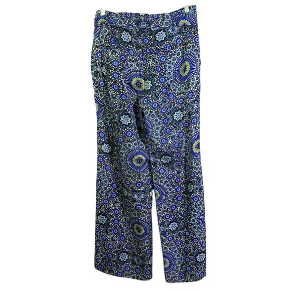 BANANA REPUBLIC Pants 10 Boho‎ Wide Leg Waist Tie Belt Geometric Pattern Pockets - Picture 3 of 14